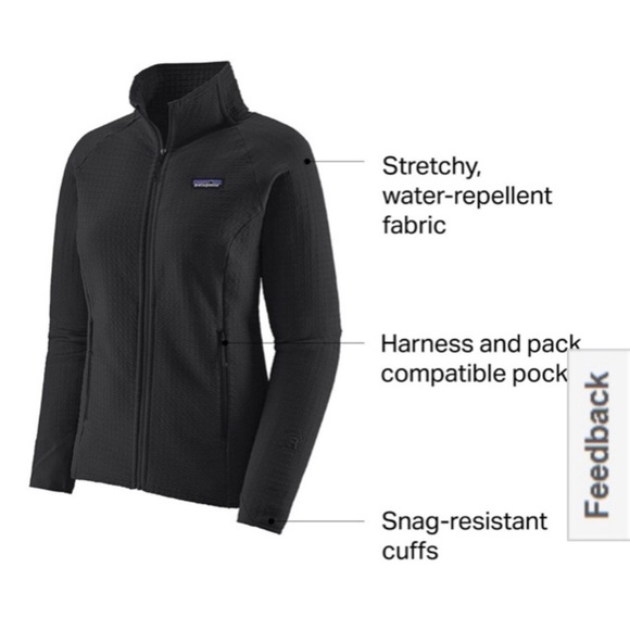 Patagonia Womens Black R2 Techface Full Zip Jacket M Outdoors Hiking Performance - Picture 11 of 14